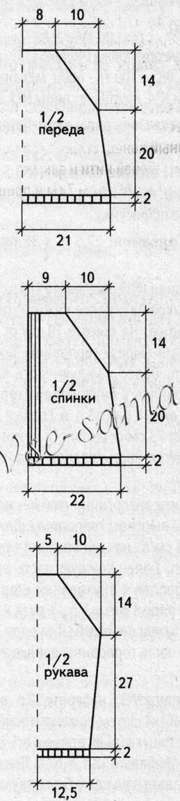 Детский жакет с пуговицами на спинке, выкройка
