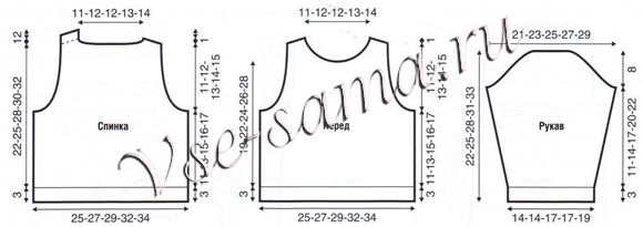Джемпер - Мушка, выкройка