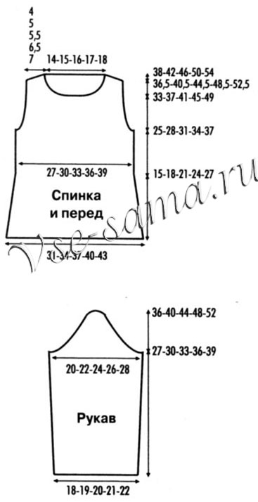 Джемпер - Яркие моменты, выкройка