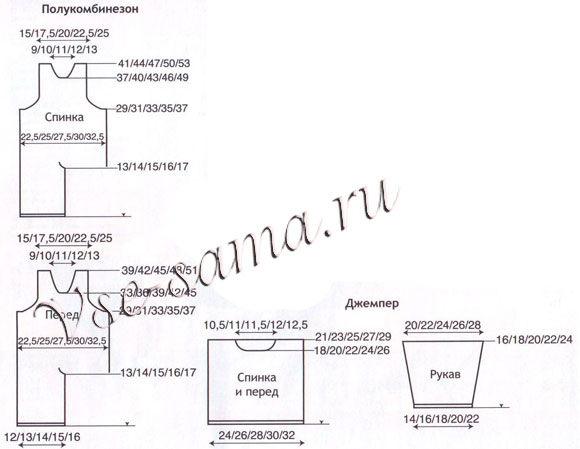 Джемпер и полукомбинезон - Озорной щенок, выкройка