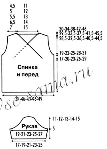 Футболка - Три цвета, выкройка