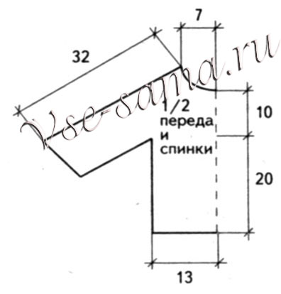Жакет реглан с цветочками, выкройка