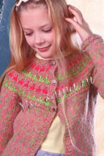 Жакет с круглой кокеткой с жаккардом