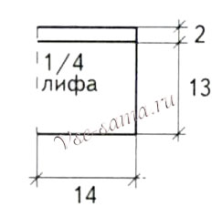 Комбинированное платье спицами на бретелях, выкройка