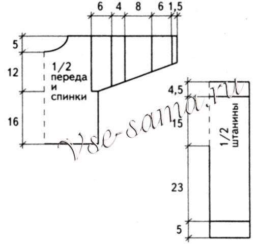 Коричневый комплект для малыша, выкройка