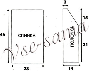 Меховой жилет спицами