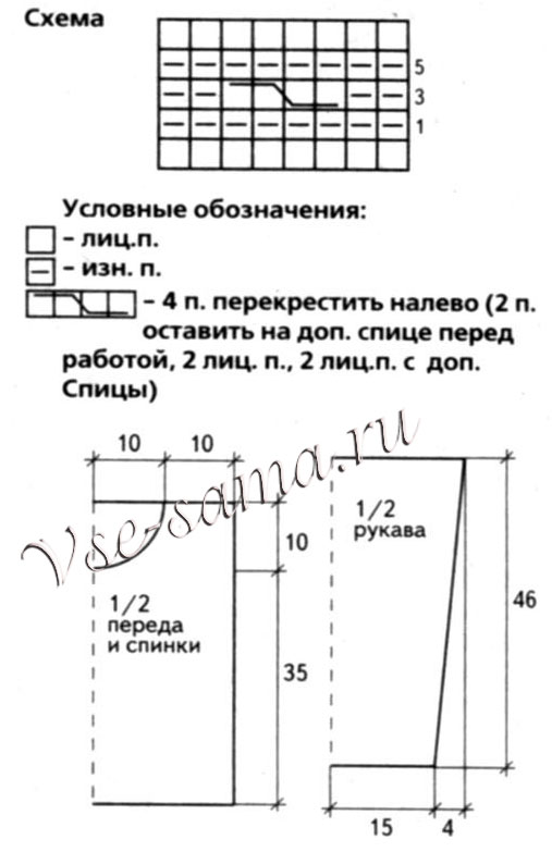 Меланжевый джемпер с пайетками, выкройка