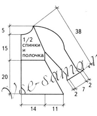 Меланжевый жакет из мохера, выкройка