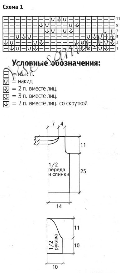 Меланжевый жакет, схема
