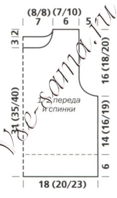 Пёстрая безрукавка, выкройка