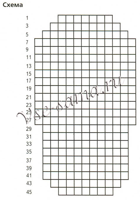 Пинетки с бусинками, схема