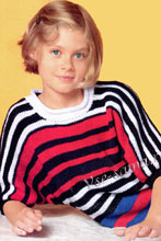 Полосатый пуловер-кимоно