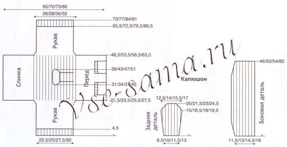 Пуловер - Шоколадный мишка, выкройка