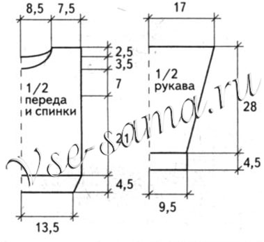 Пуловер поло, выкройка