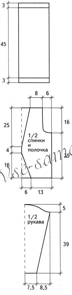 Серый жакет и сумка, выкройка
