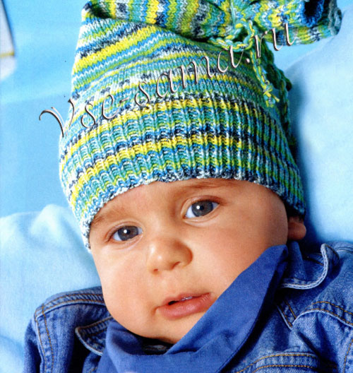 Шапочка и носочки с полосками, 2