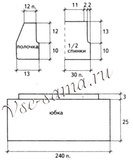 Синий костюм, выкройка