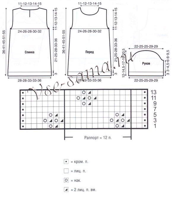 Туника - Ромашка, схема
