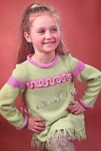 Туника с бахромой для девочки