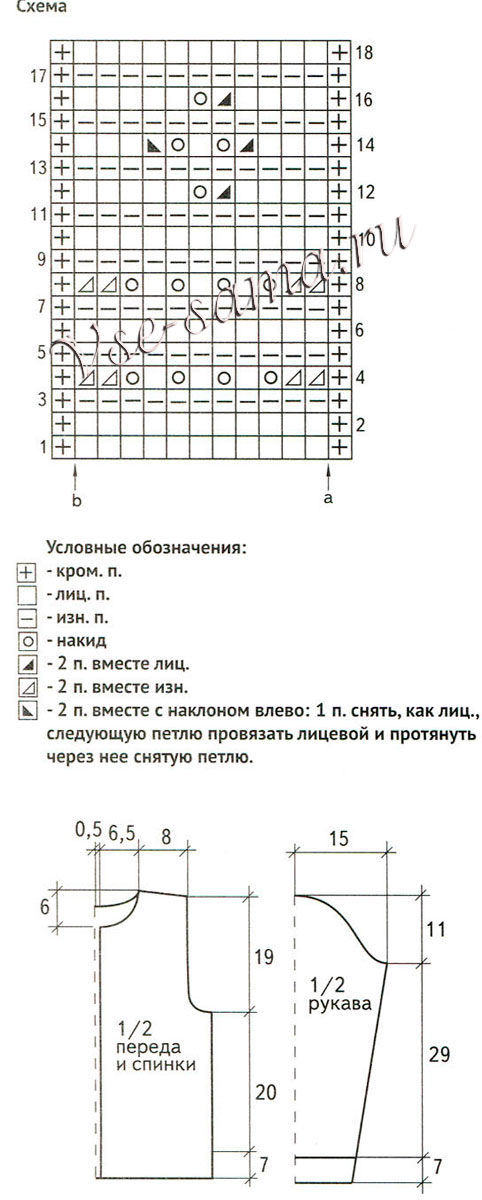 Жакет с бантиками, схема