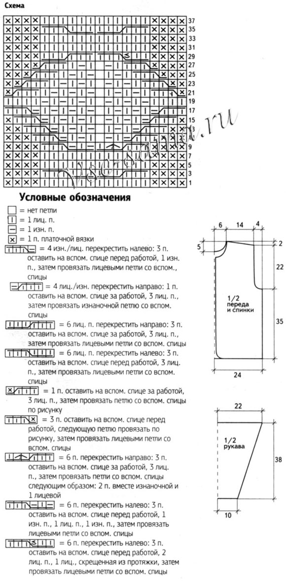 Жакет с короткими рукавами для парня, схема