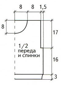Жилет на двух пуговицах, выкройка