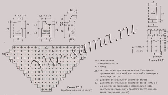 Жакет с рукавом фонарик и юбка, схема