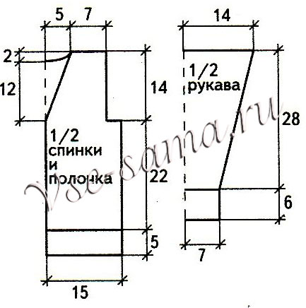 Жакет спицами на молнии для мальчика, выкройка