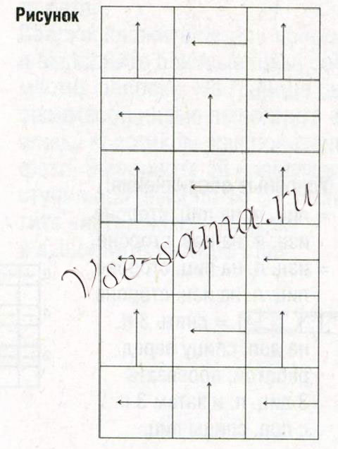 Белый коврик спицами из квадратов, схема