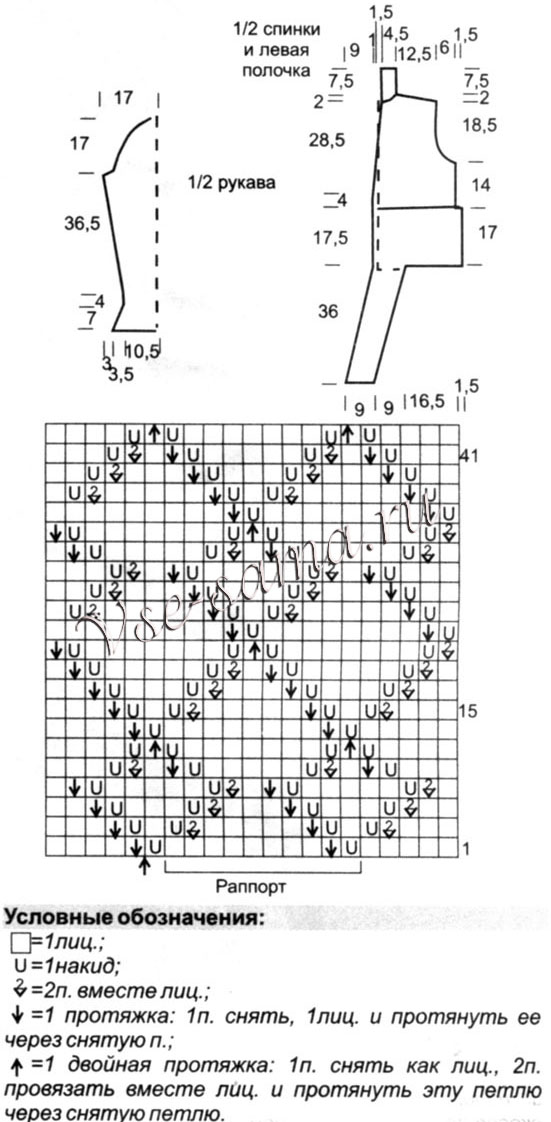 Болеро с завязками, схема