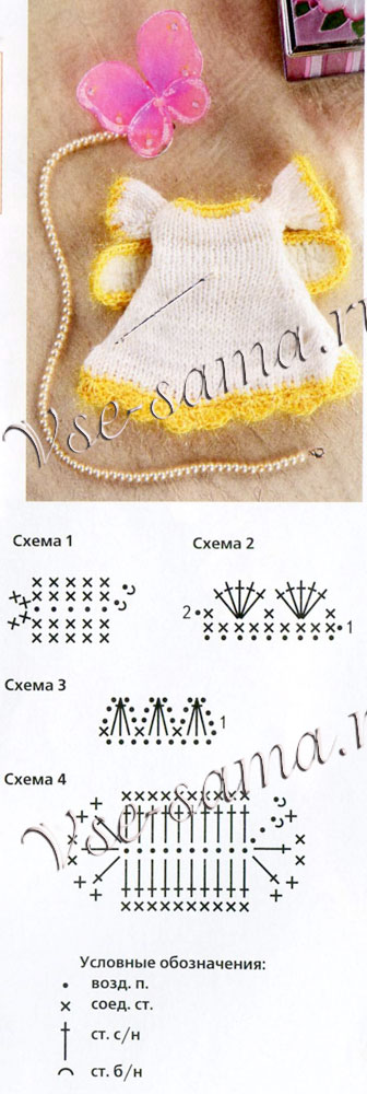 Фея - игрушка спицами, схема