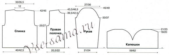 Жакет с капюшоном - Лилия, выкройка