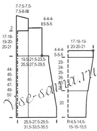 Женский меланжевый жакет, выкройка