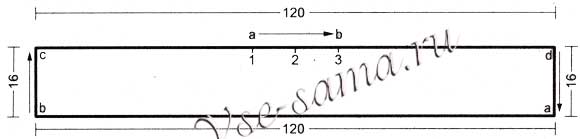 Капюшон-шарф спицами, выкройка