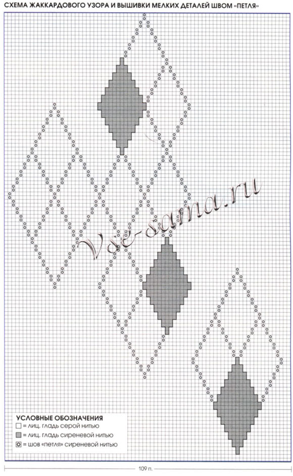 Мужской жилет и шарф, схема