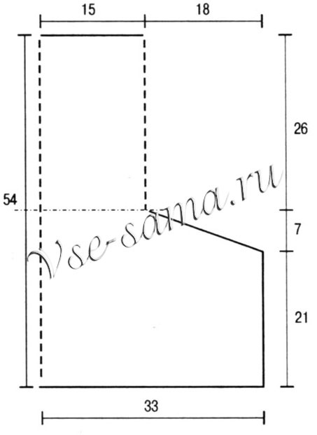 Пелерина черно-белая, выкройка