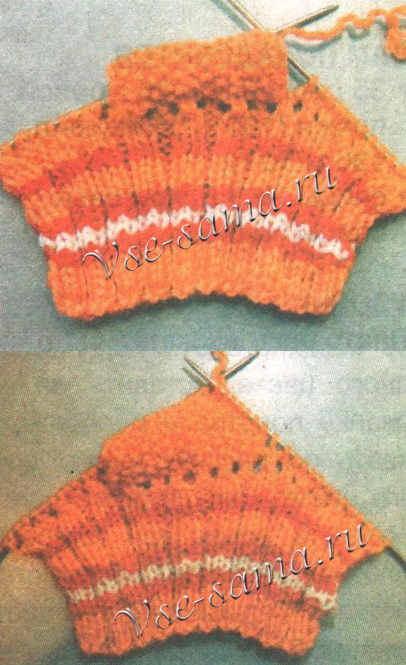 Пинетки на двух спицах, 1