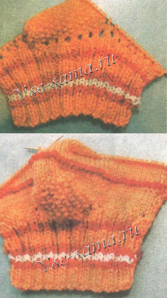 Пинетки на двух спицах, 2