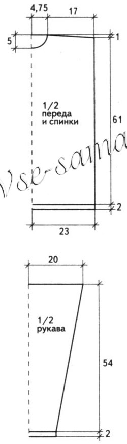 Пуловер с капюшоном для подростка, выкройка