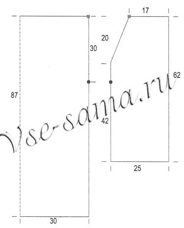 Удлиненное пончо, выкройка