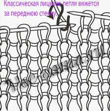 Классическая лицевая петля