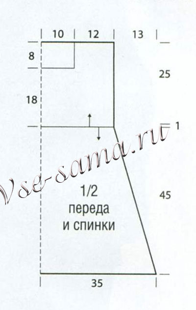 Выкройка для туники Выкройка для туники