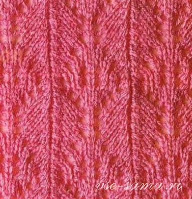 Еловые шишки Узор спицами - Еловые шишки