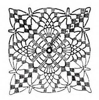Схема вязания ажурного мотива Схема вязания ажурного мотива