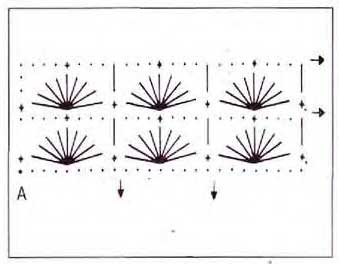 Схема к узору ракушки 3 Схема к узору ракушки 3
