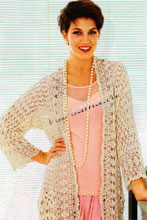 Длинный жакет крючком