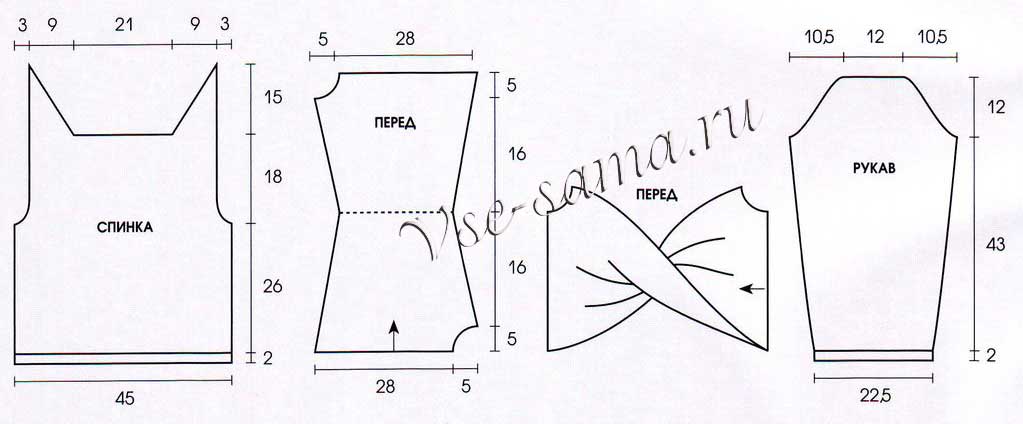 Схема для вязания белого болеро Схема для вязания белого болеро