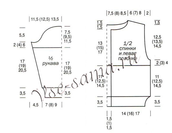 Детский жакет с капюшоном, выкройка