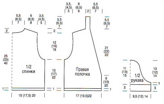 Выкройка для жилет с короткими рукавами Выкройка для жилет с короткими рукавами