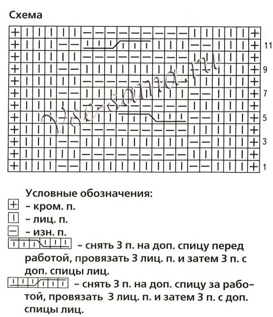 Серое и белое украшение для будильника, схема